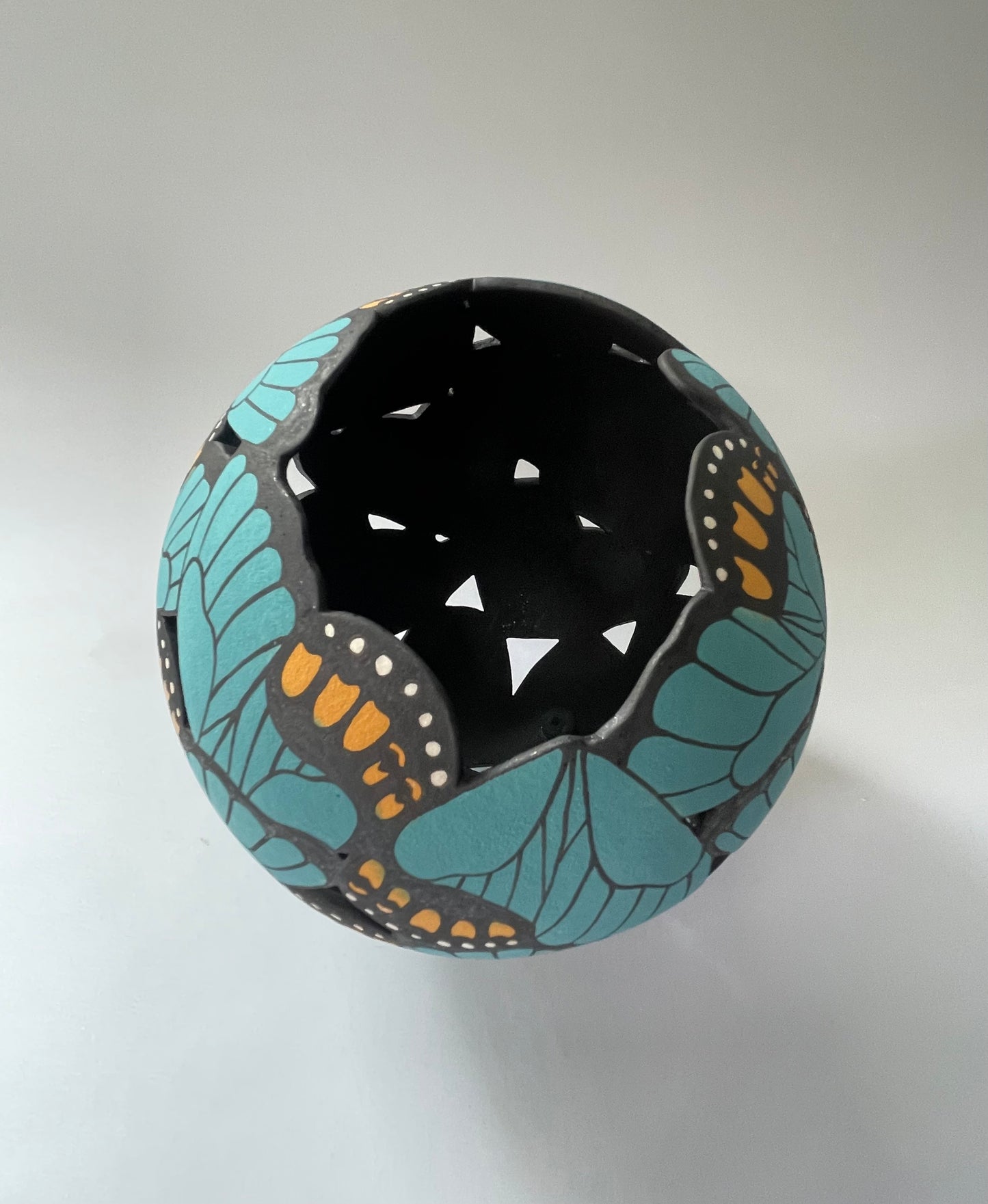 Butterfly Ceramic Sculpture Blue
