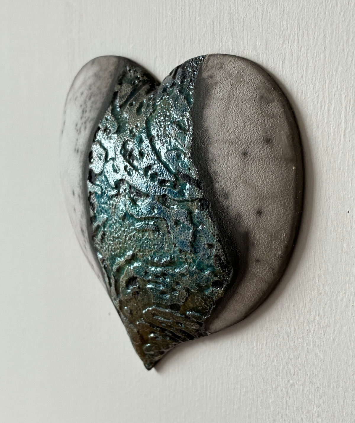 Raku fired wall Heart.