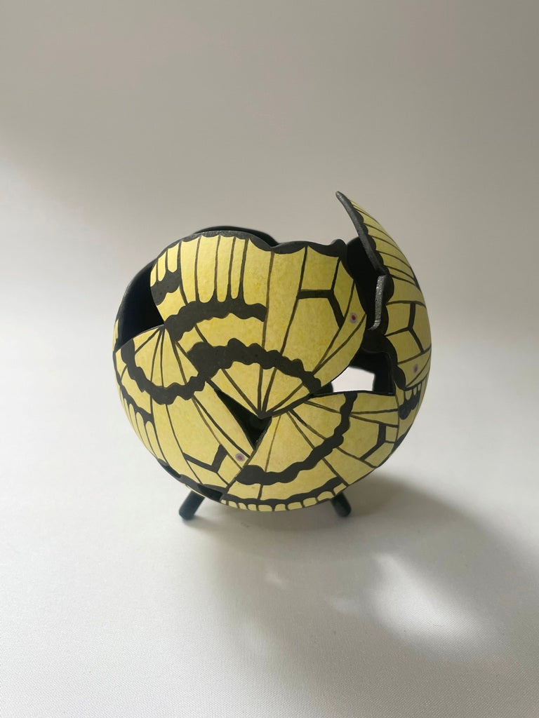 Butterfly Ceramic Sculpture Yellow
