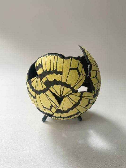 Butterfly Ceramic Sculpture Yellow