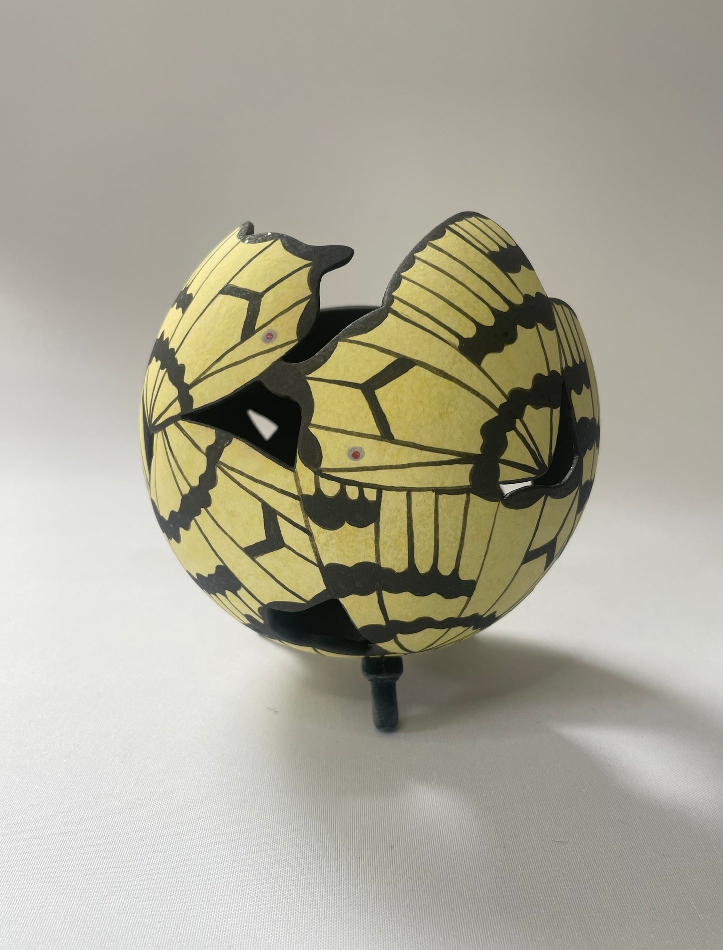 Butterfly Ceramic Sculpture Yellow