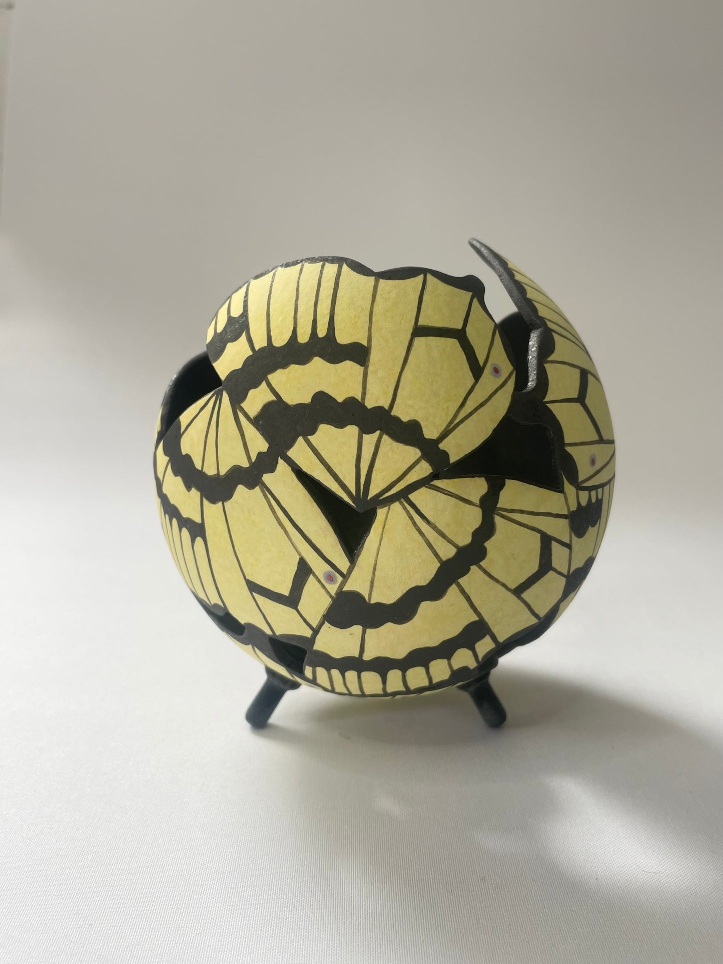 Butterfly Ceramic Sculpture Yellow