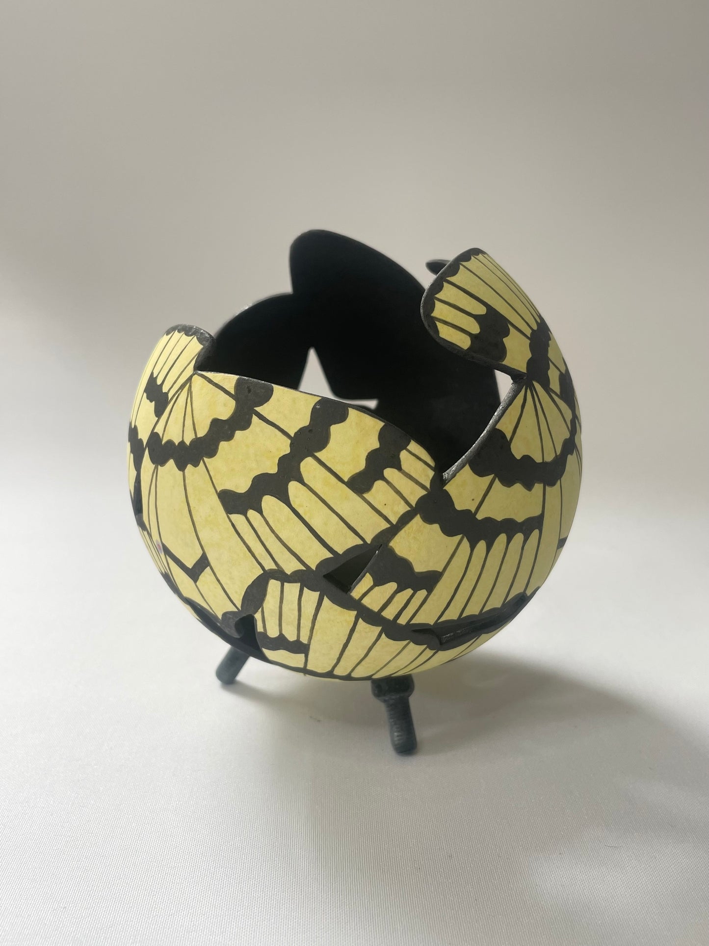Butterfly Ceramic Sculpture Yellow