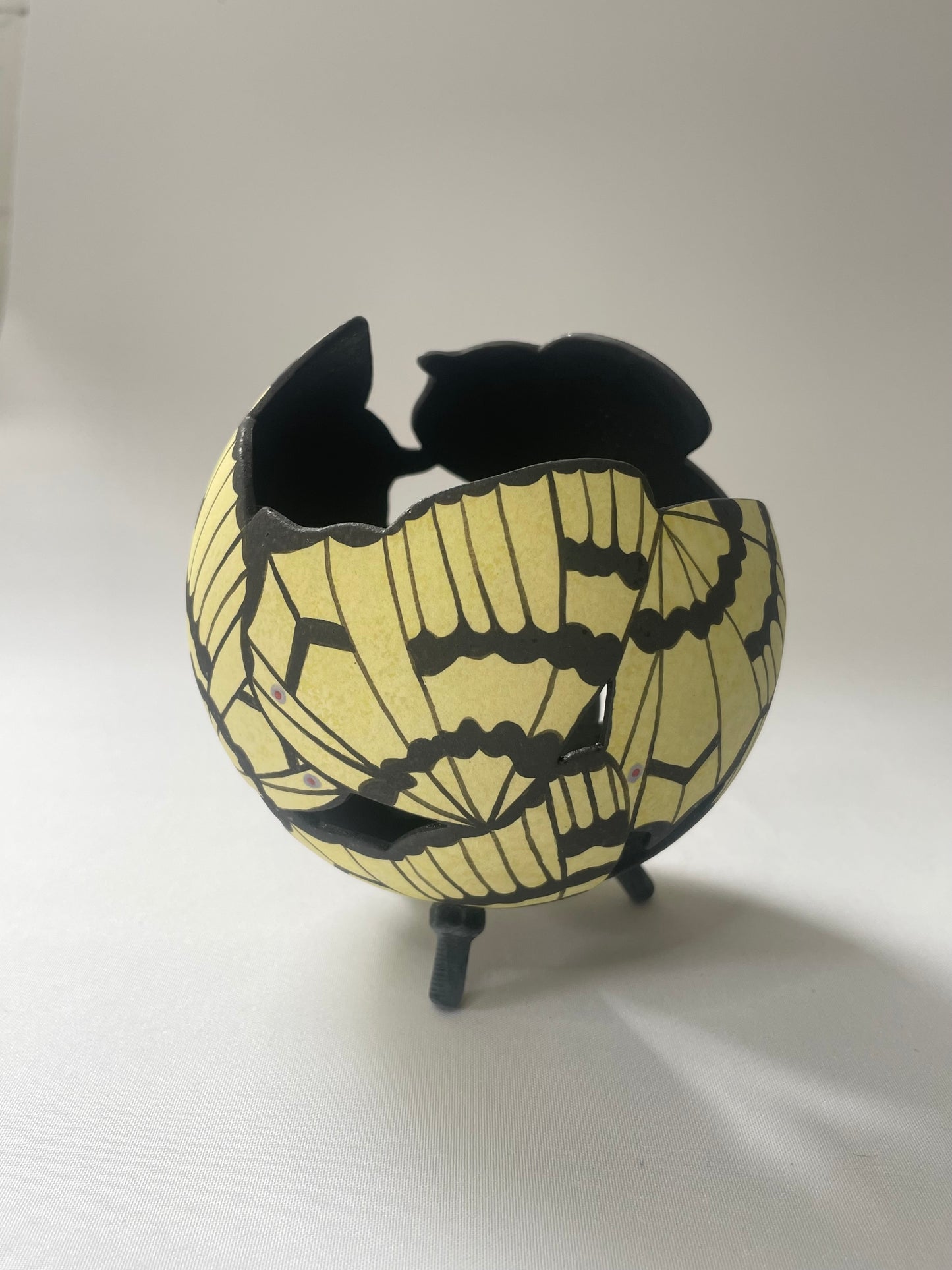 Butterfly Ceramic Sculpture Yellow