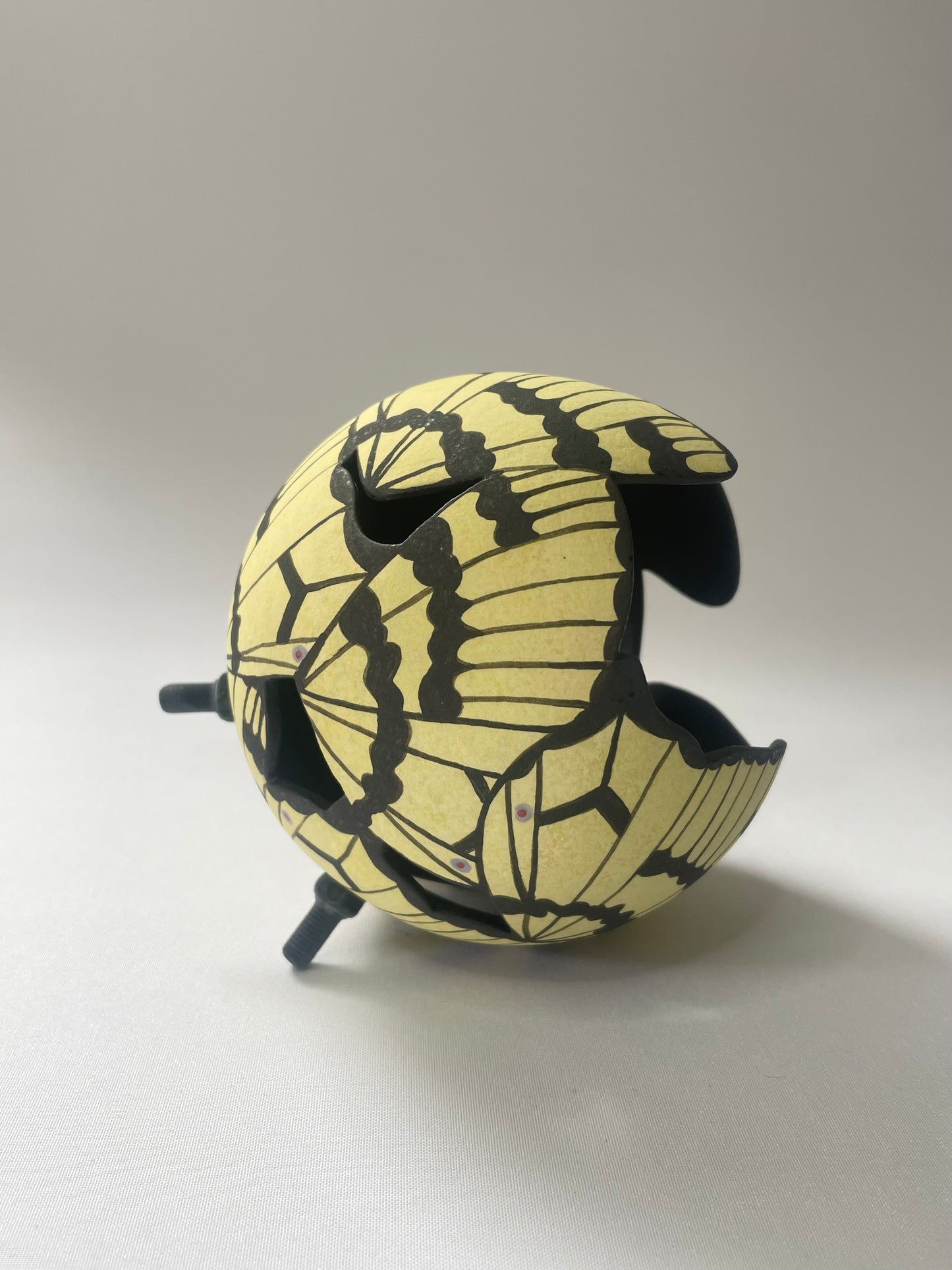 Butterfly Ceramic Sculpture Yellow