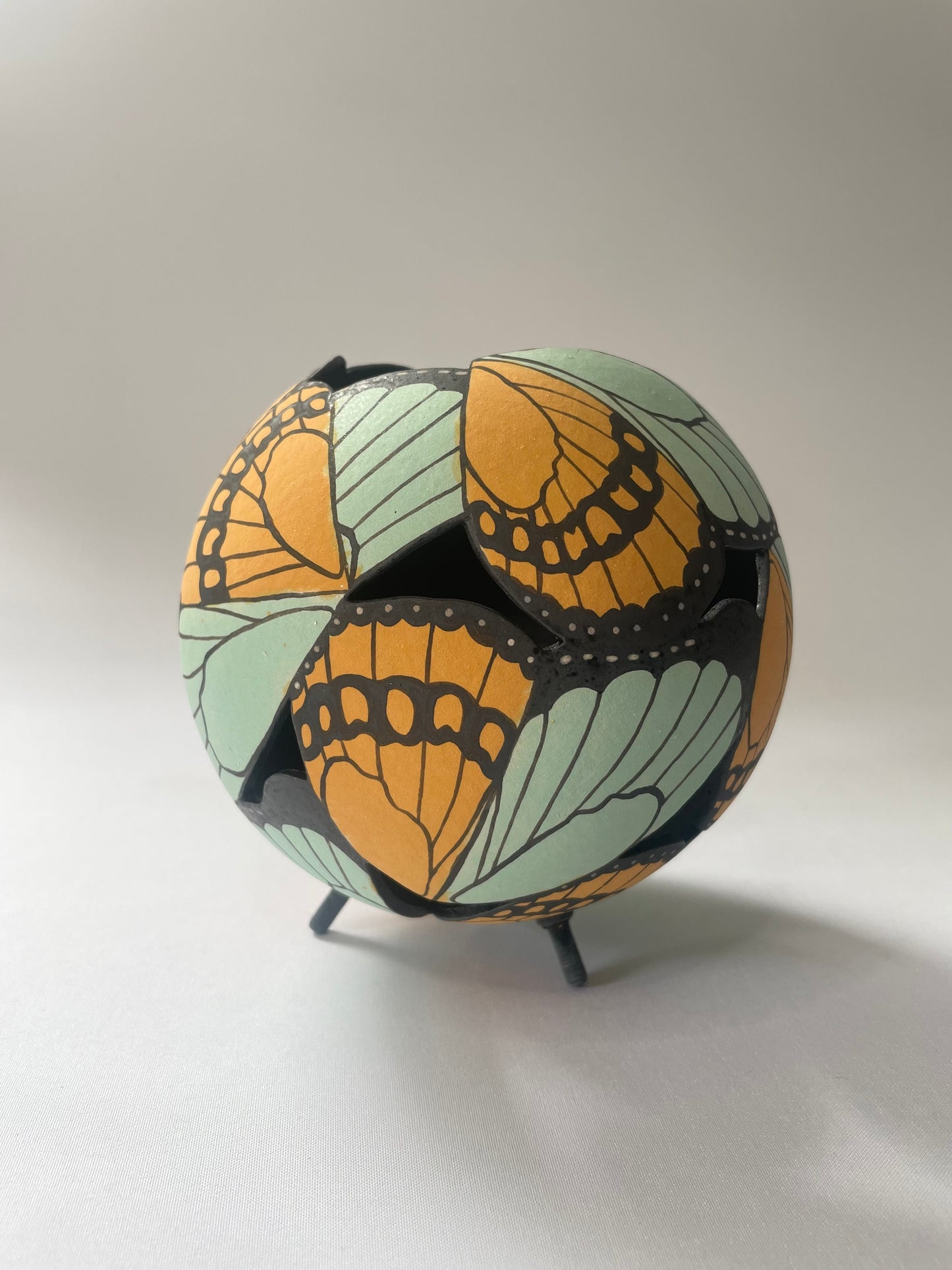 Butterfly Ceramic Sculpture Orange