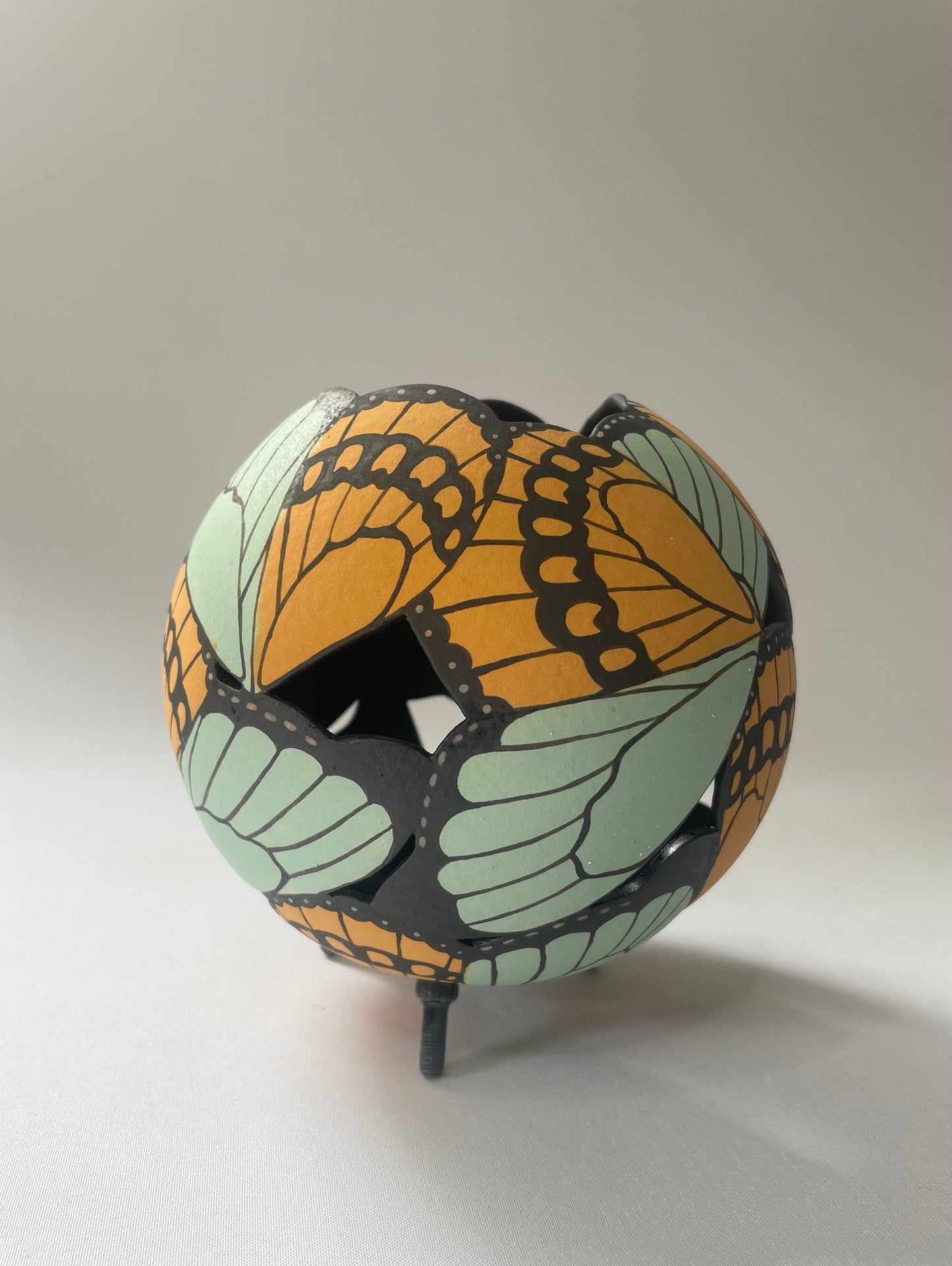 Butterfly Ceramic Sculpture Orange