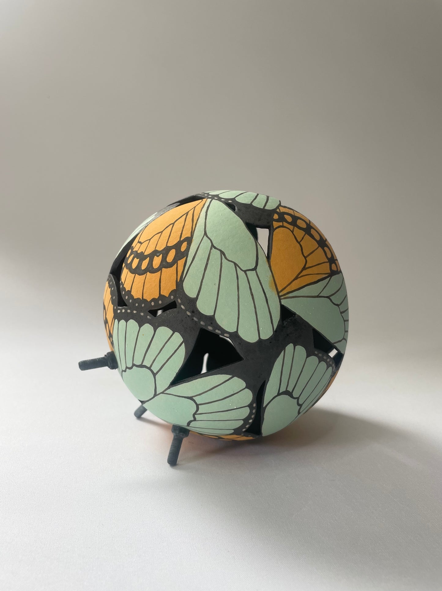 Butterfly Ceramic Sculpture Orange