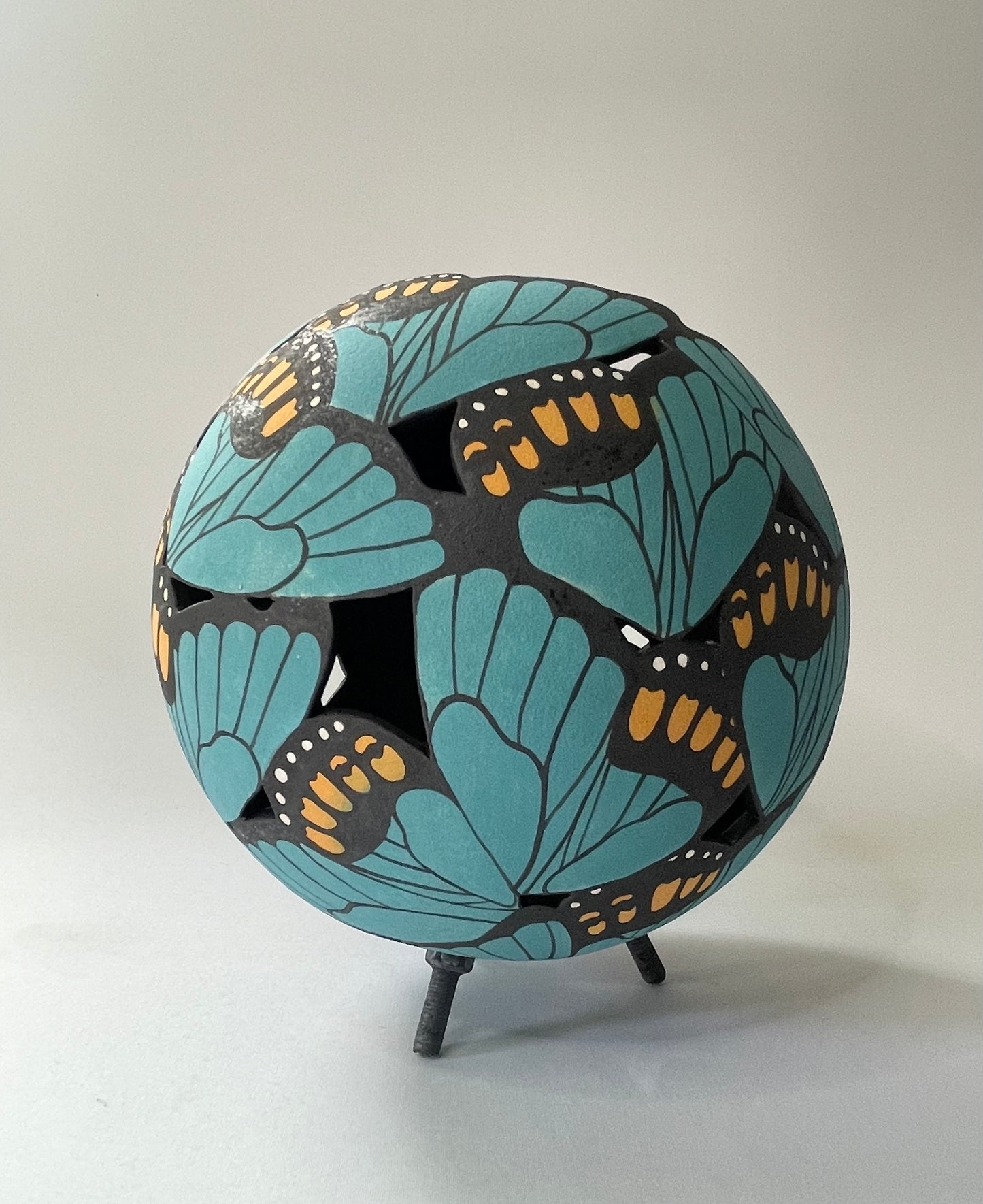 Butterfly Ceramic Sculpture Blue
