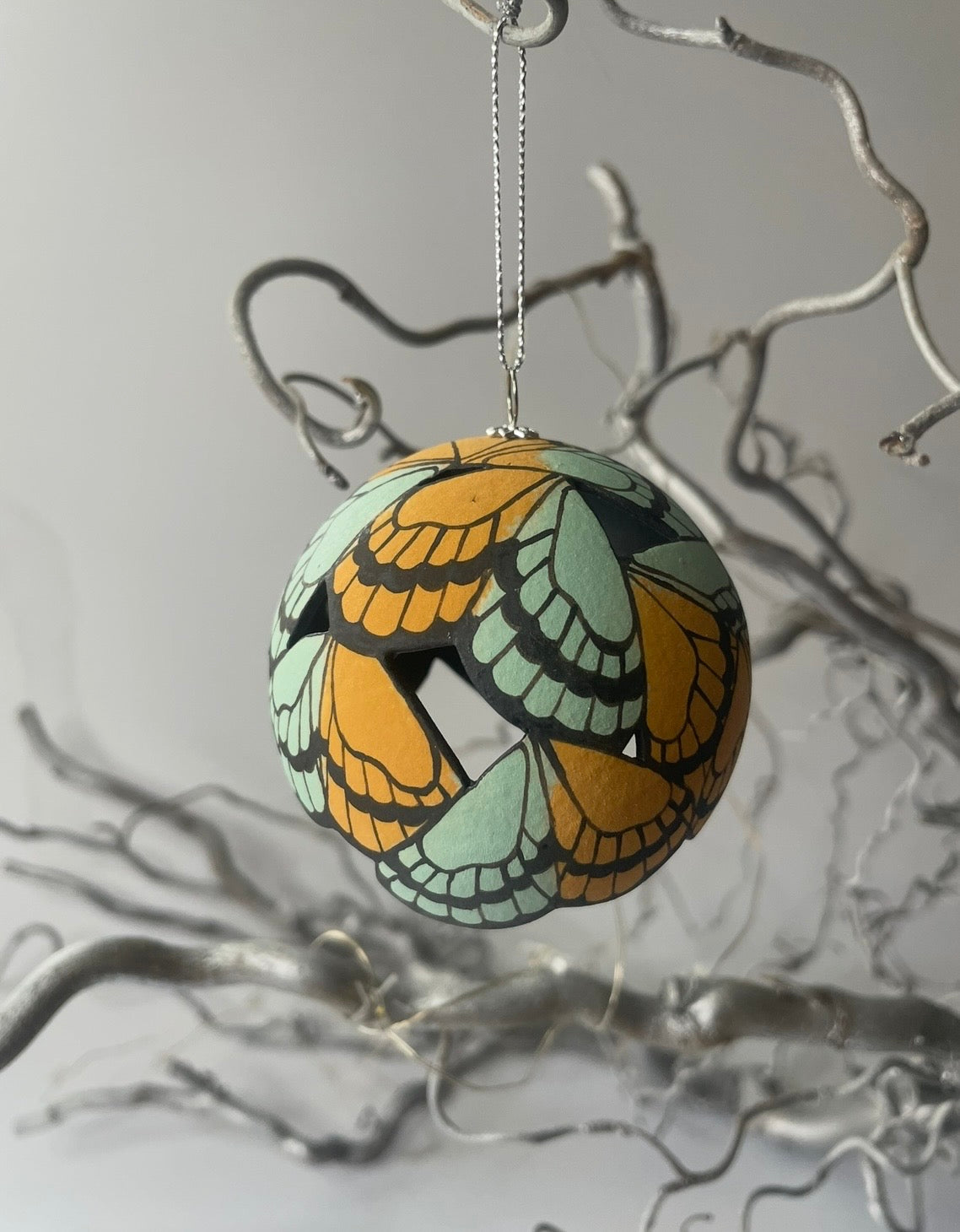 Ceramic butterfly bauble.