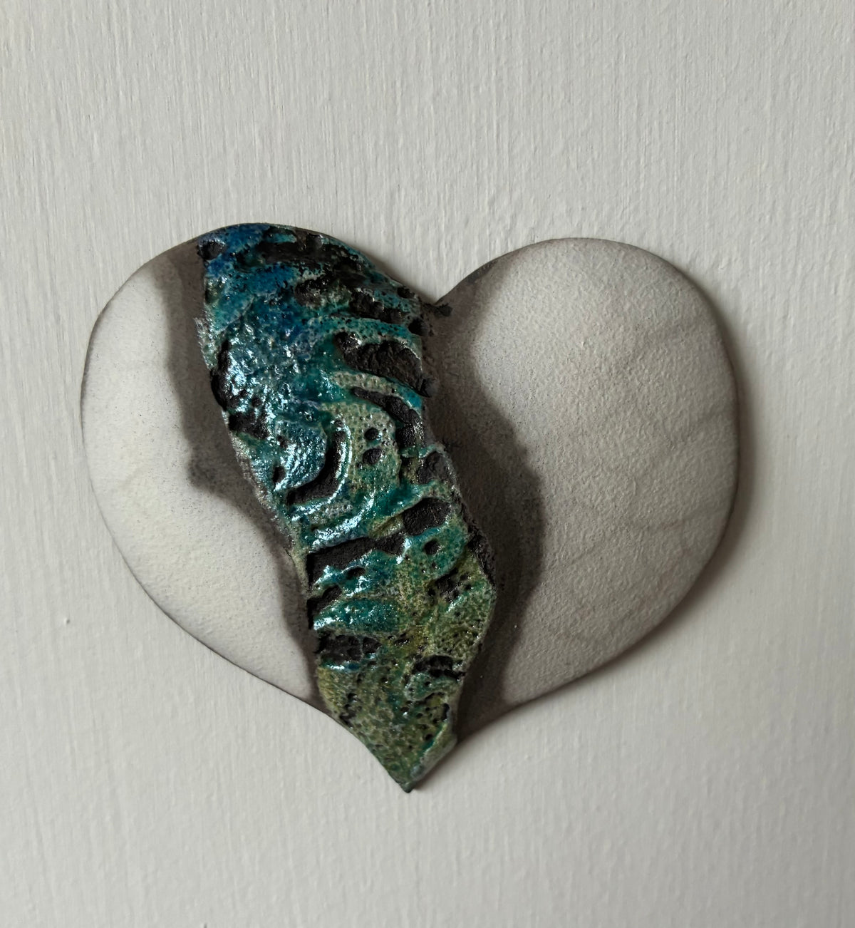 Raku wall Heart