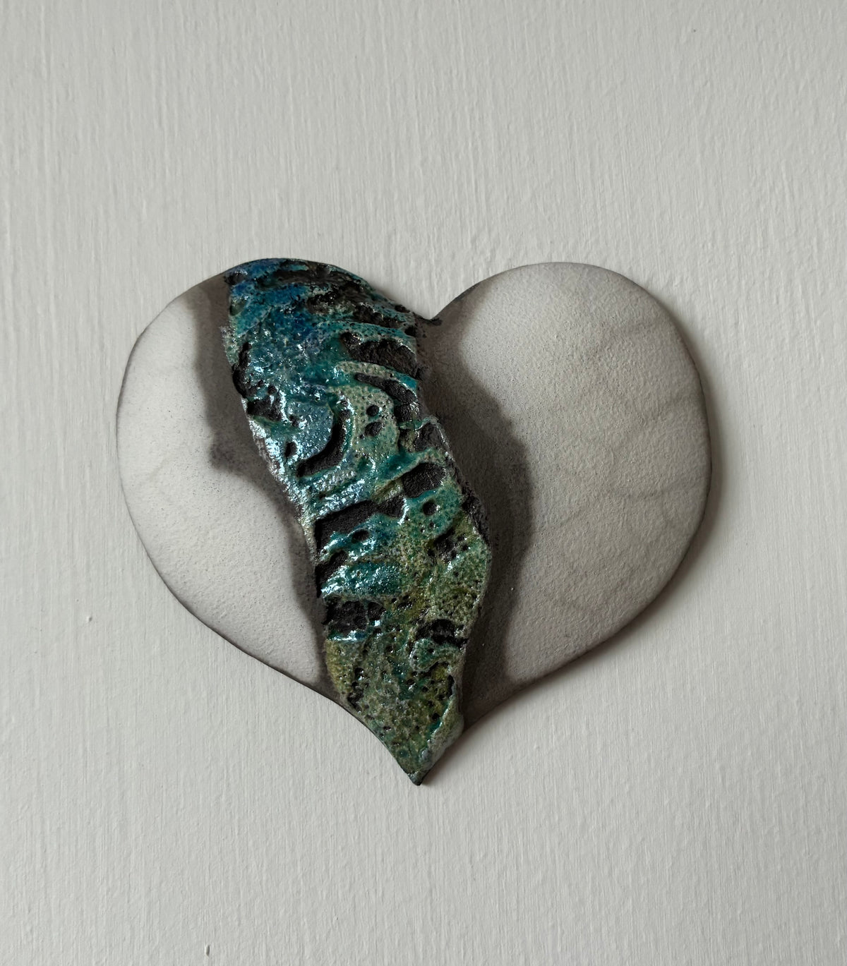 Raku wall Heart
