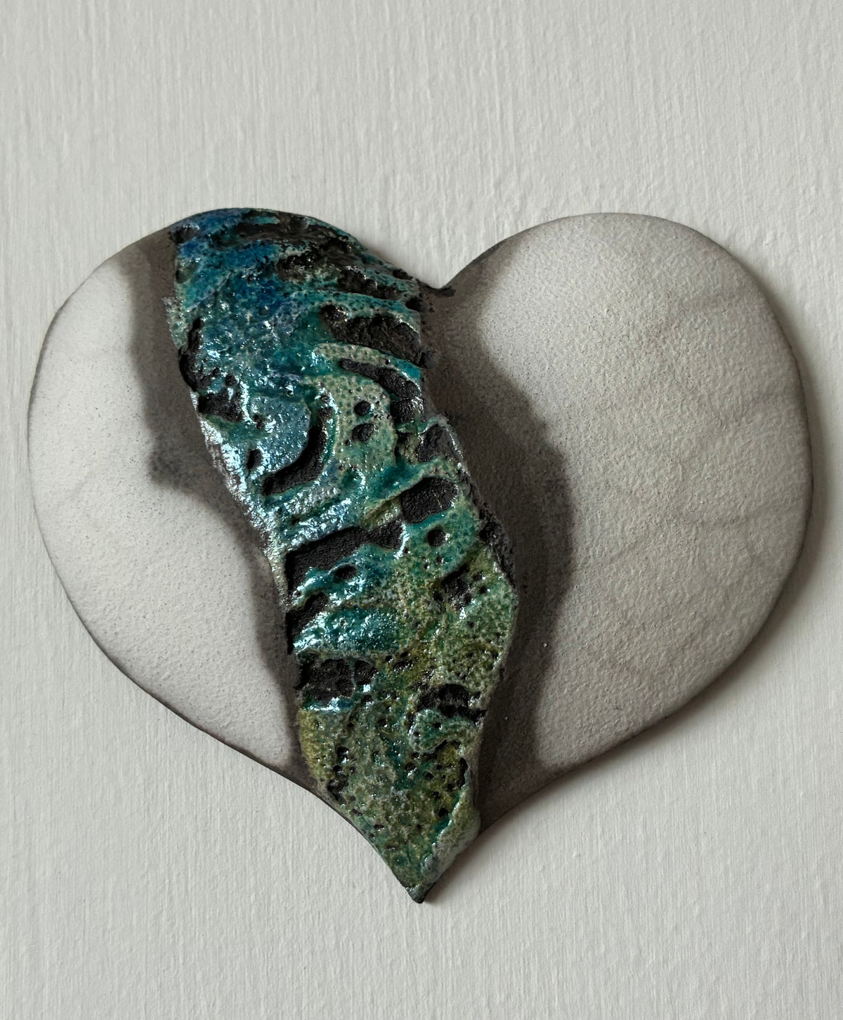 Raku wall Heart