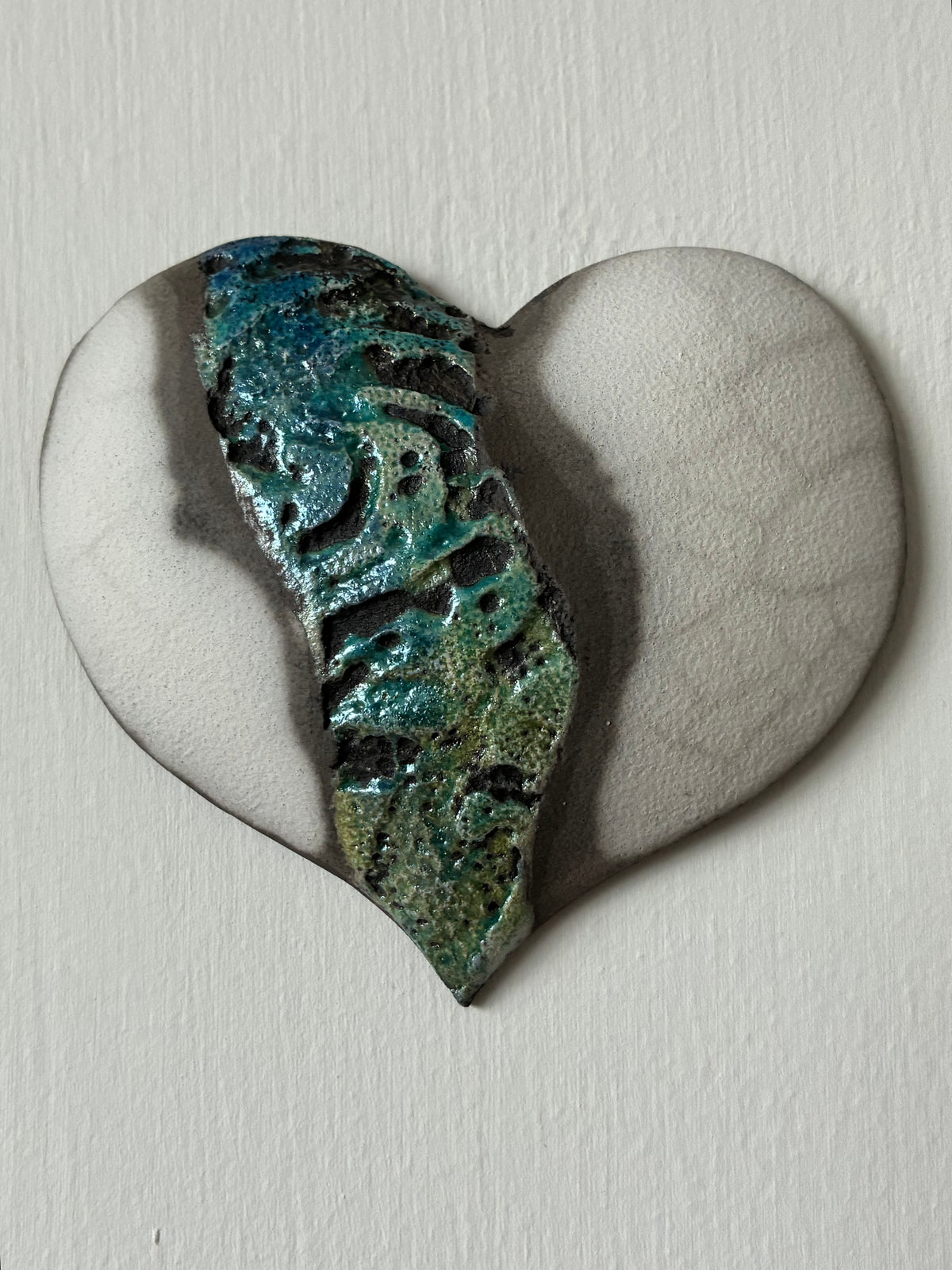 Raku wall Heart