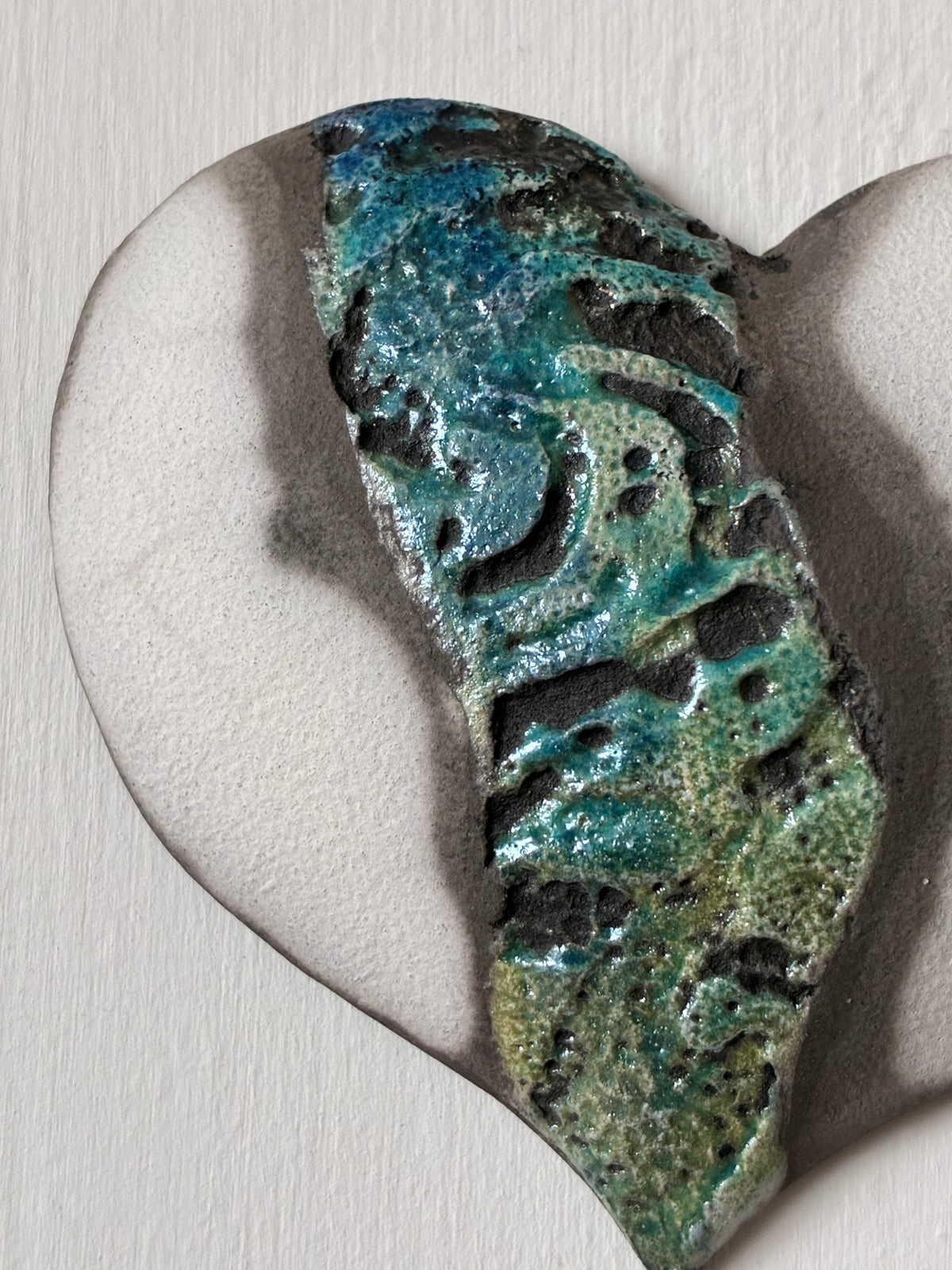 Raku wall Heart