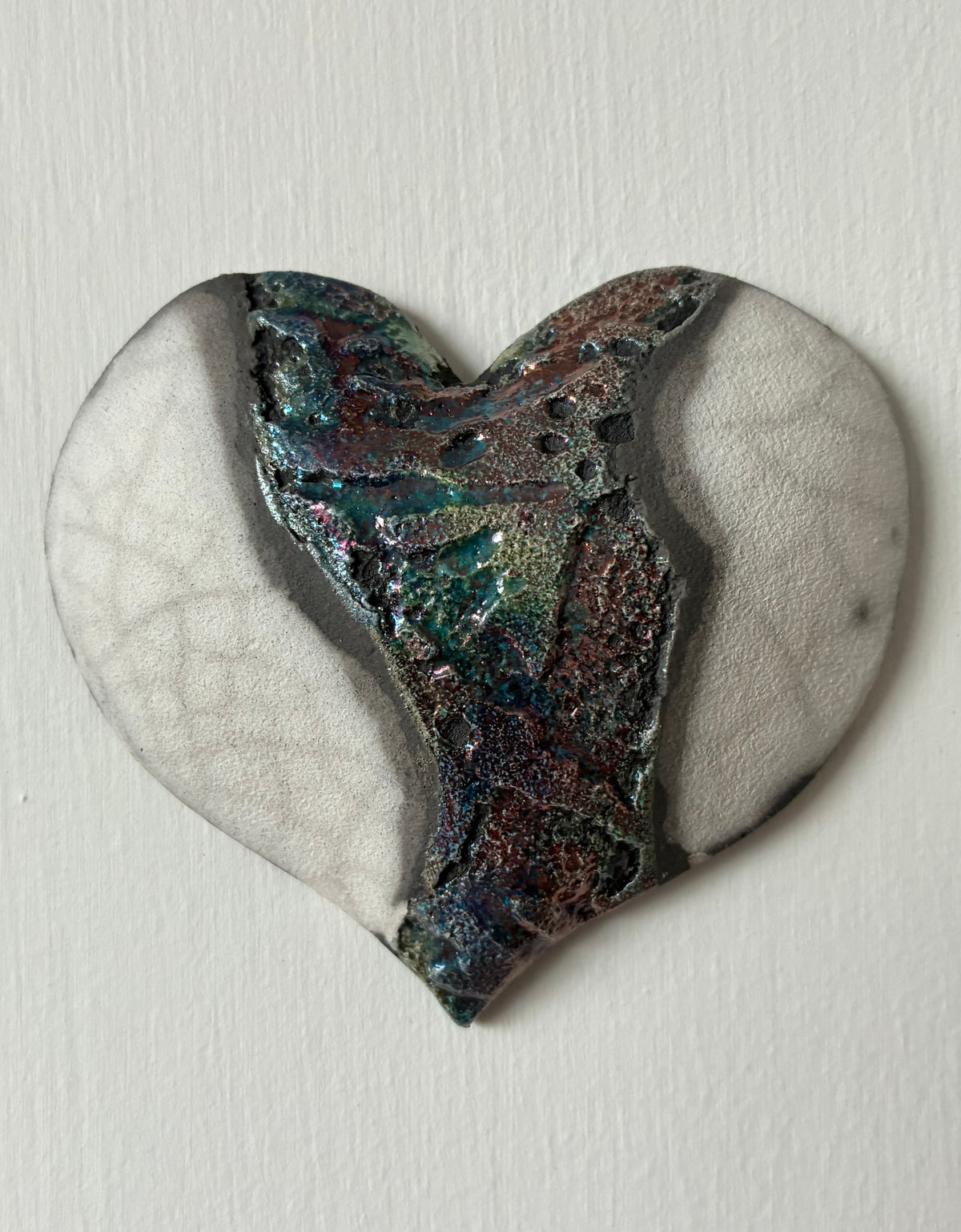 Raku wall Heart.