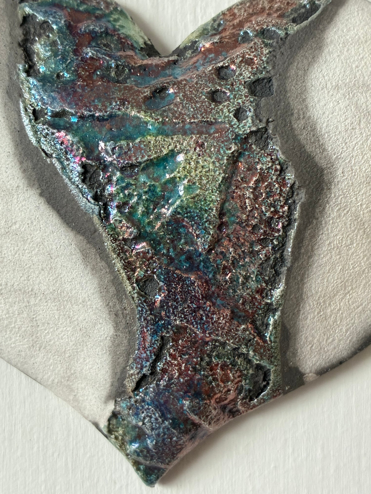 Raku wall Heart.