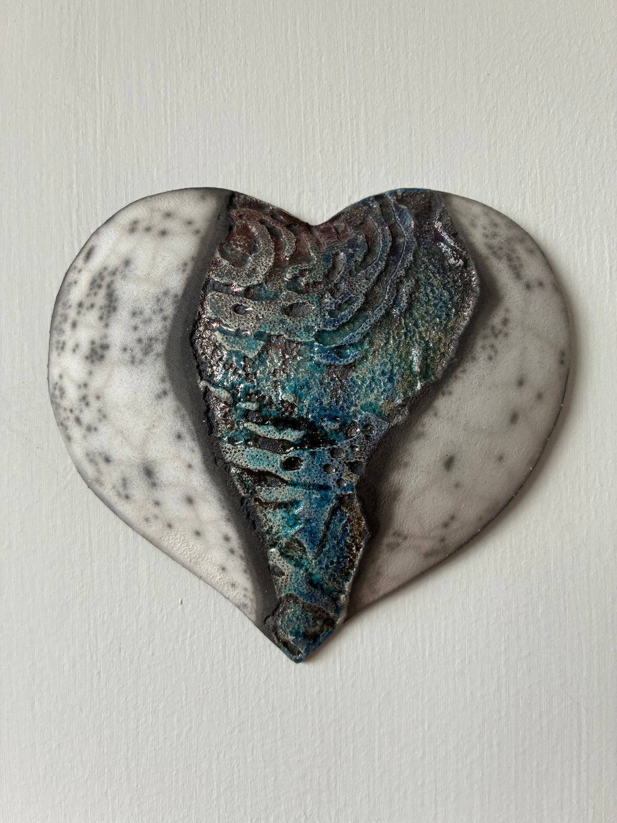 Raku wall Heart
