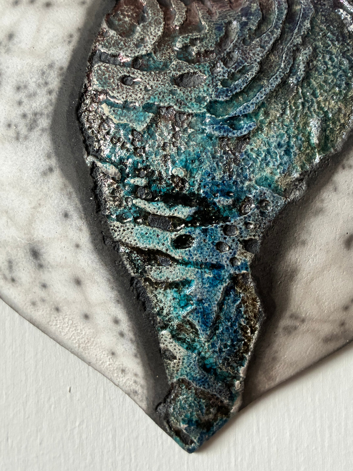 Raku wall Heart
