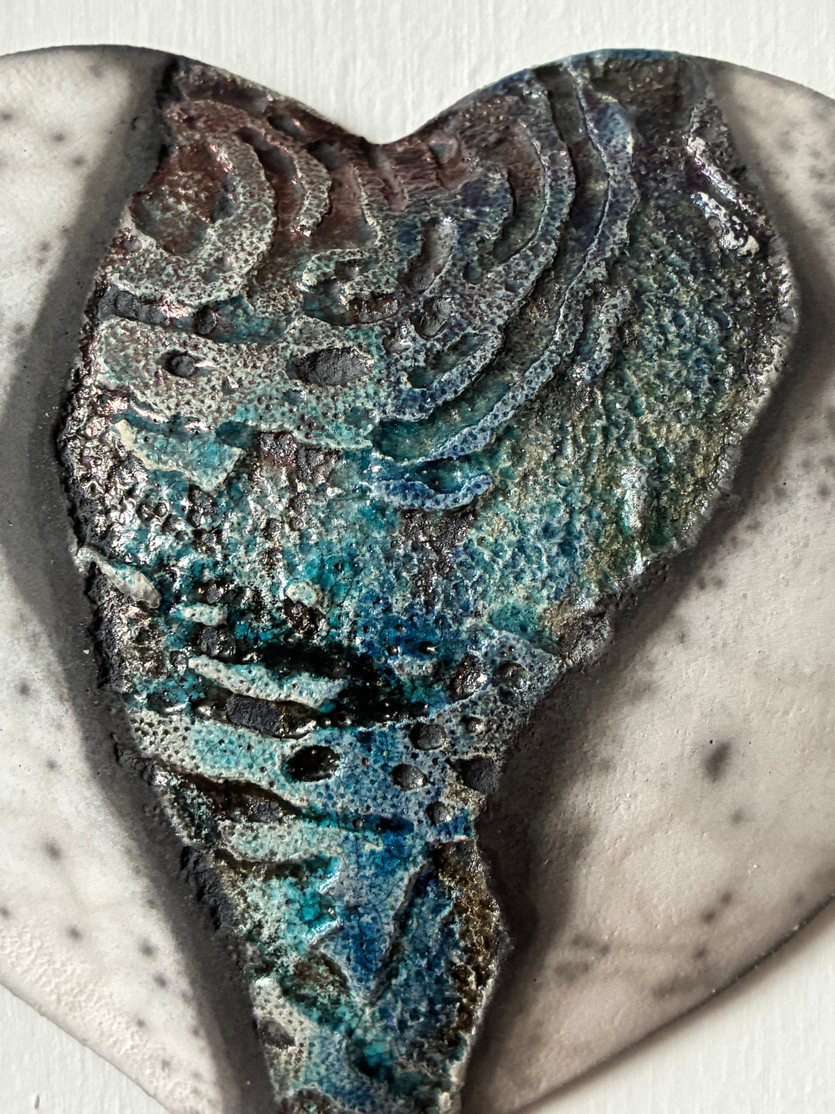 Raku wall Heart