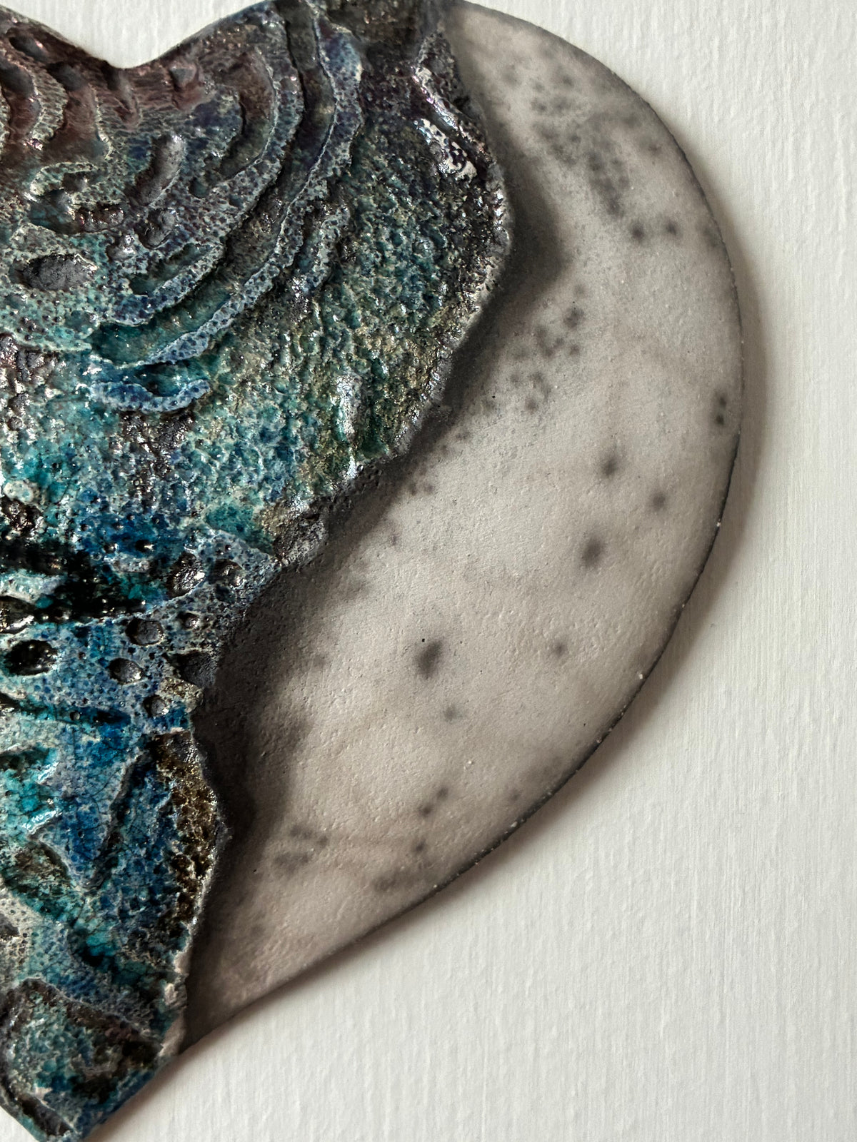 Raku wall Heart