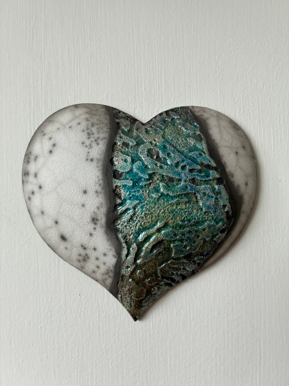 Raku fired wall Heart.