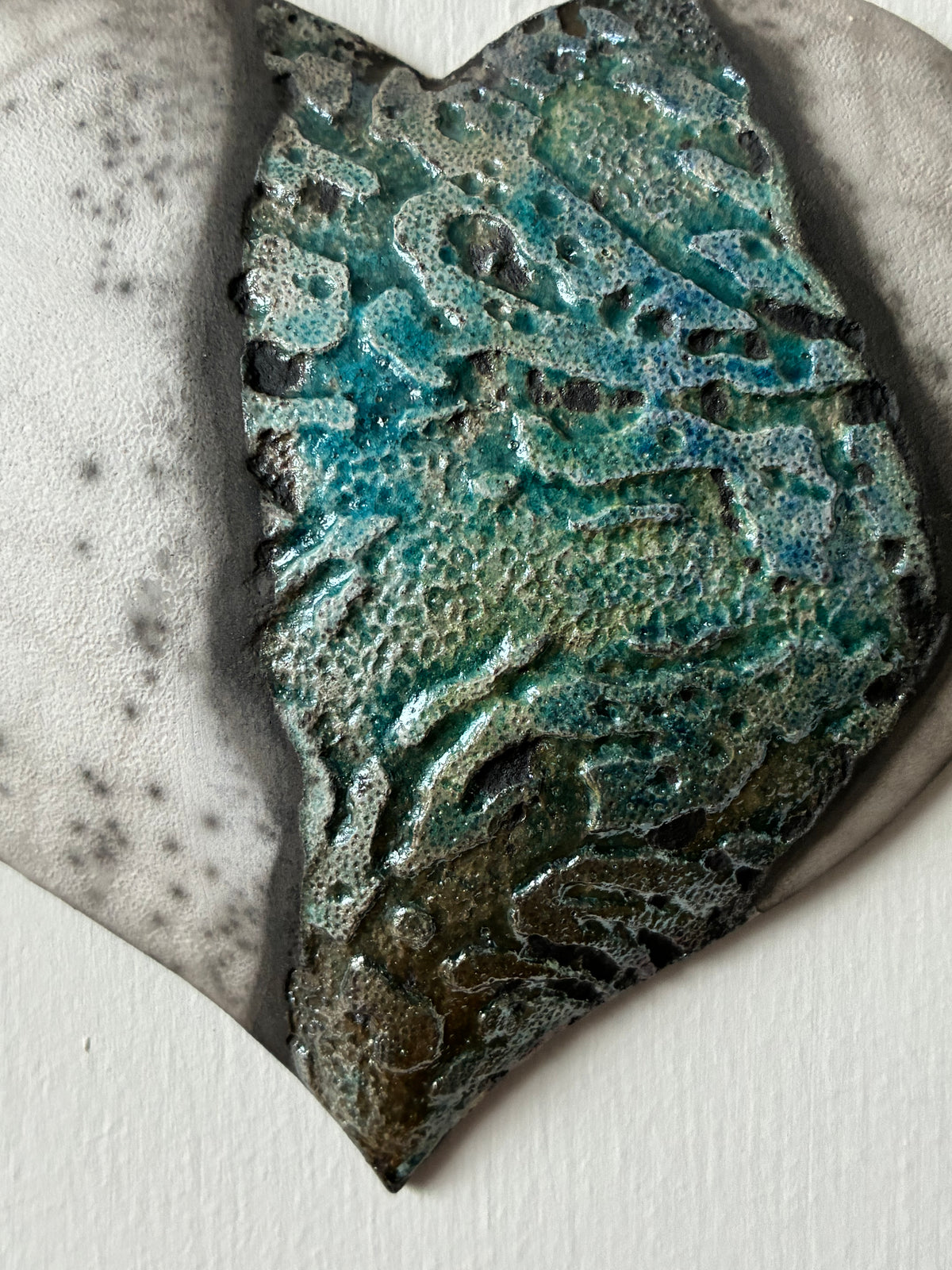 Raku fired wall Heart.
