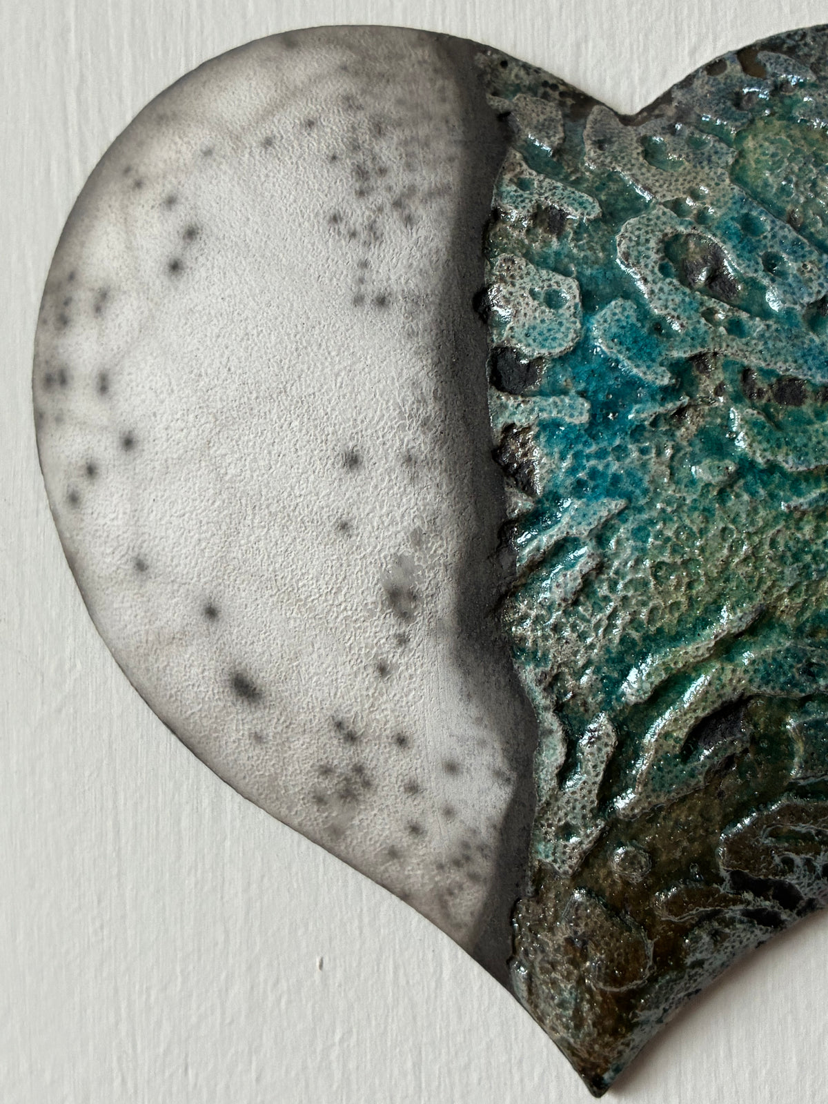 Raku fired wall Heart.