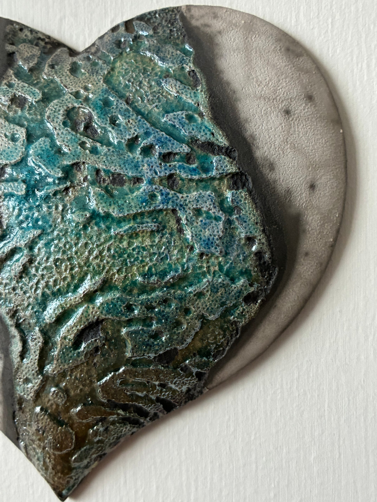 Raku fired wall Heart.