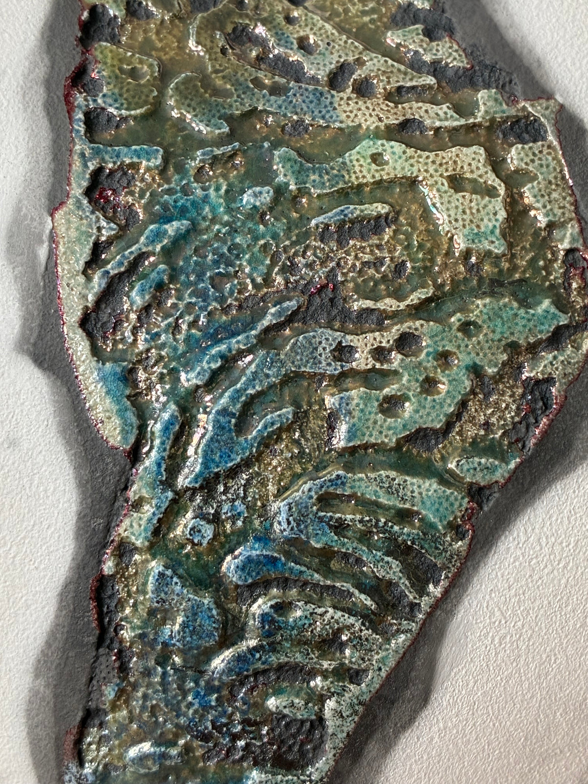 Raku fired wall Heart