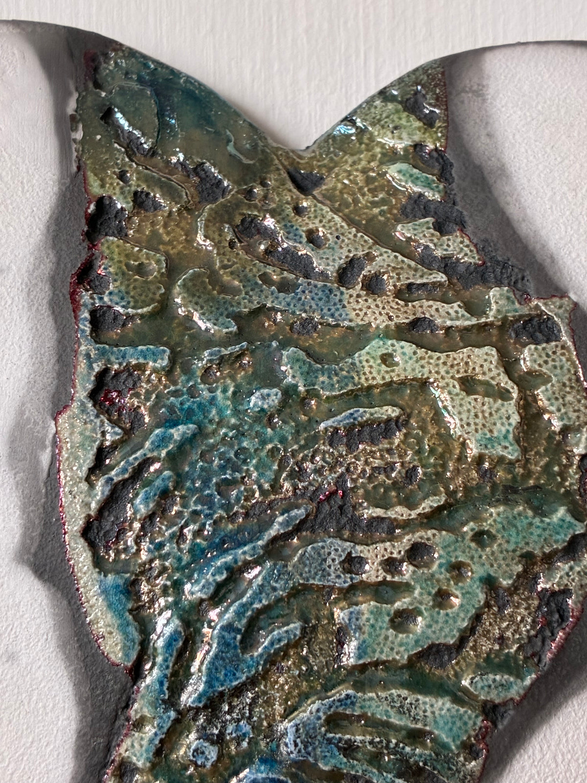 Raku fired wall Heart