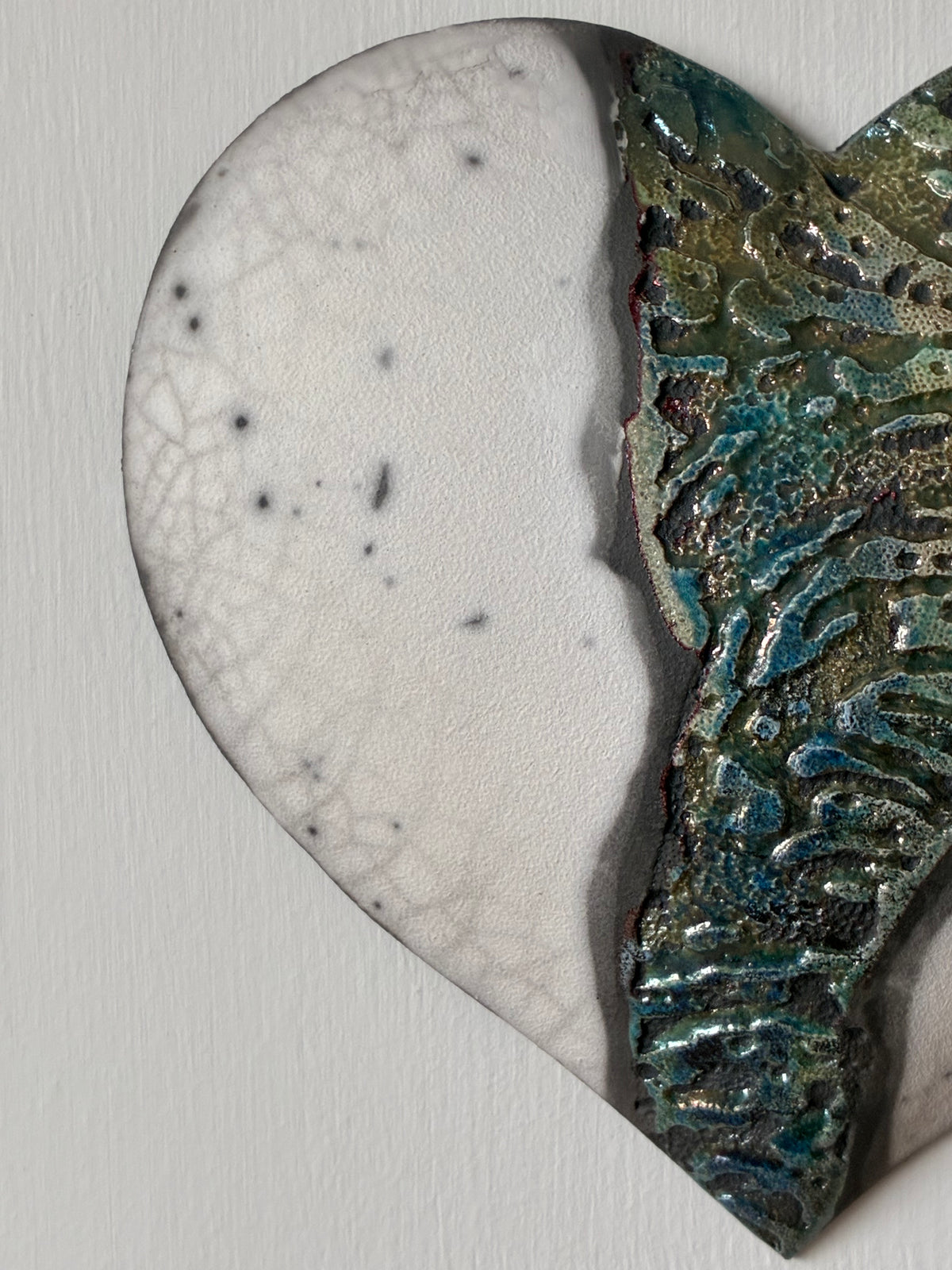 Raku fired wall Heart