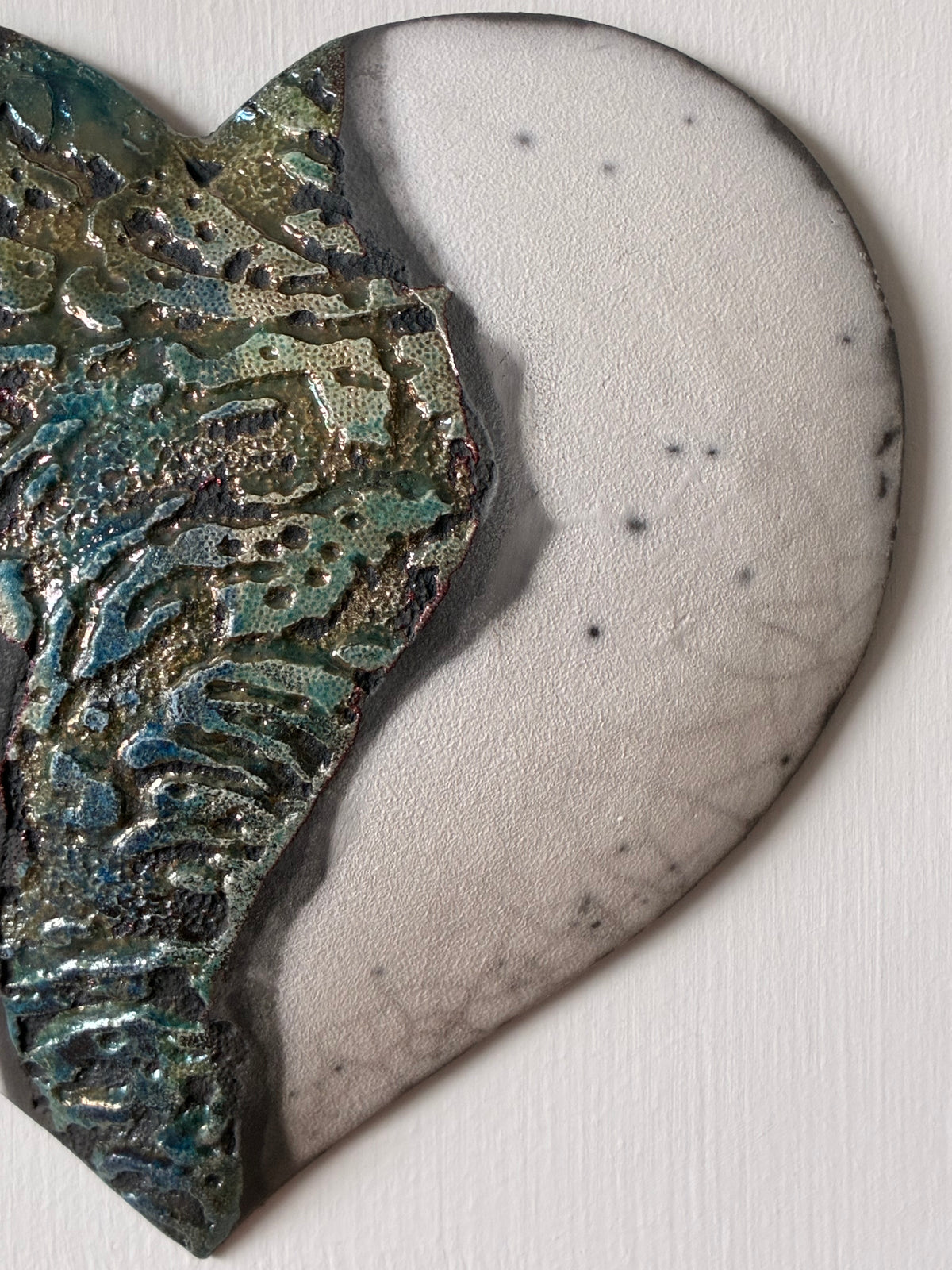 Raku fired wall Heart