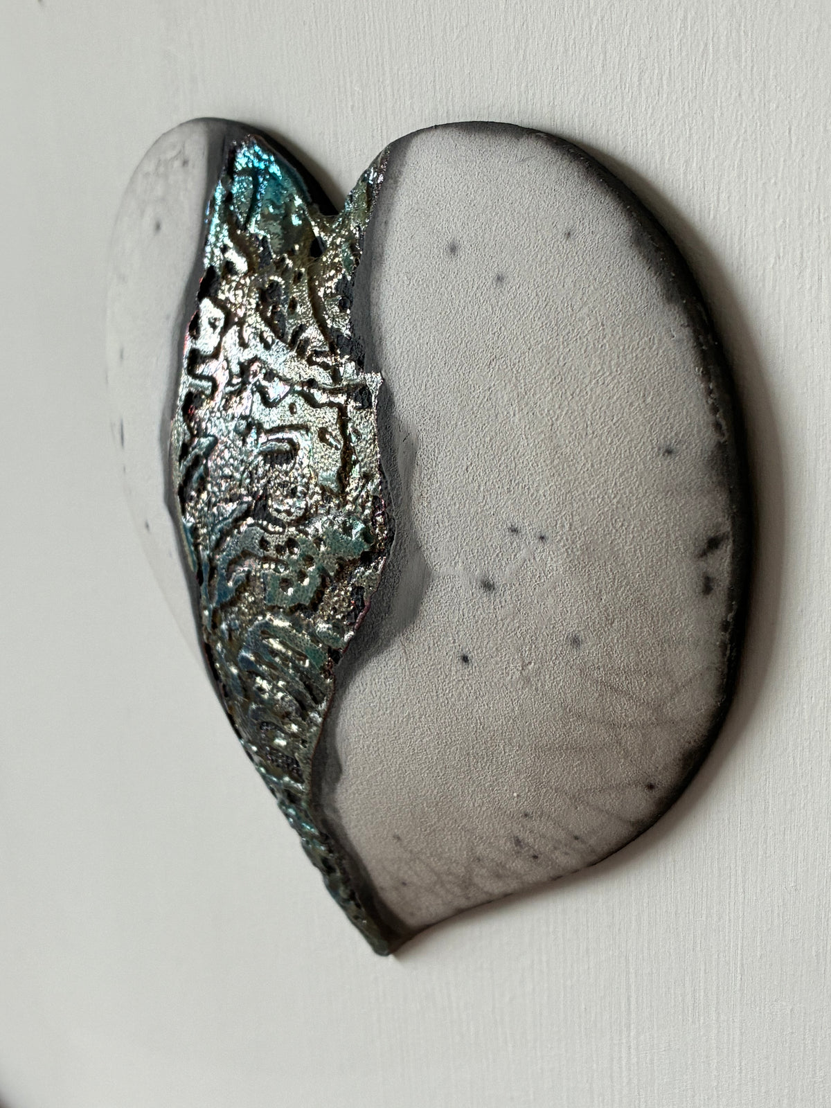 Raku fired wall Heart
