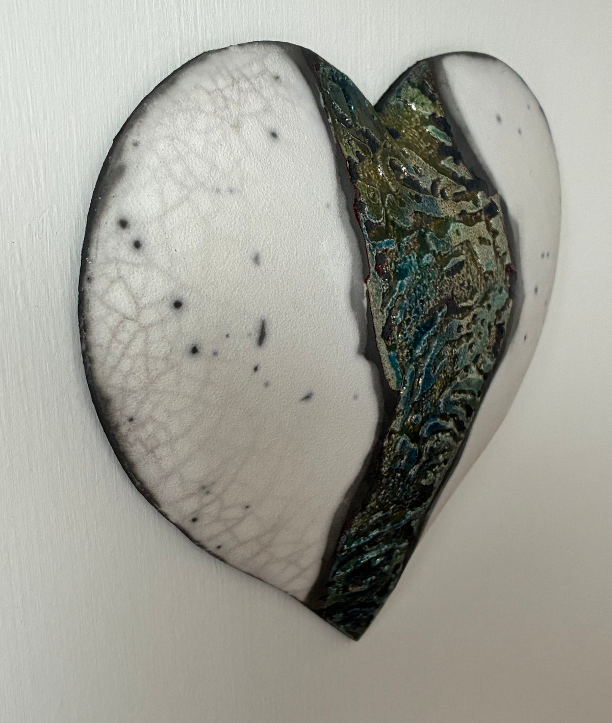 Raku fired wall Heart