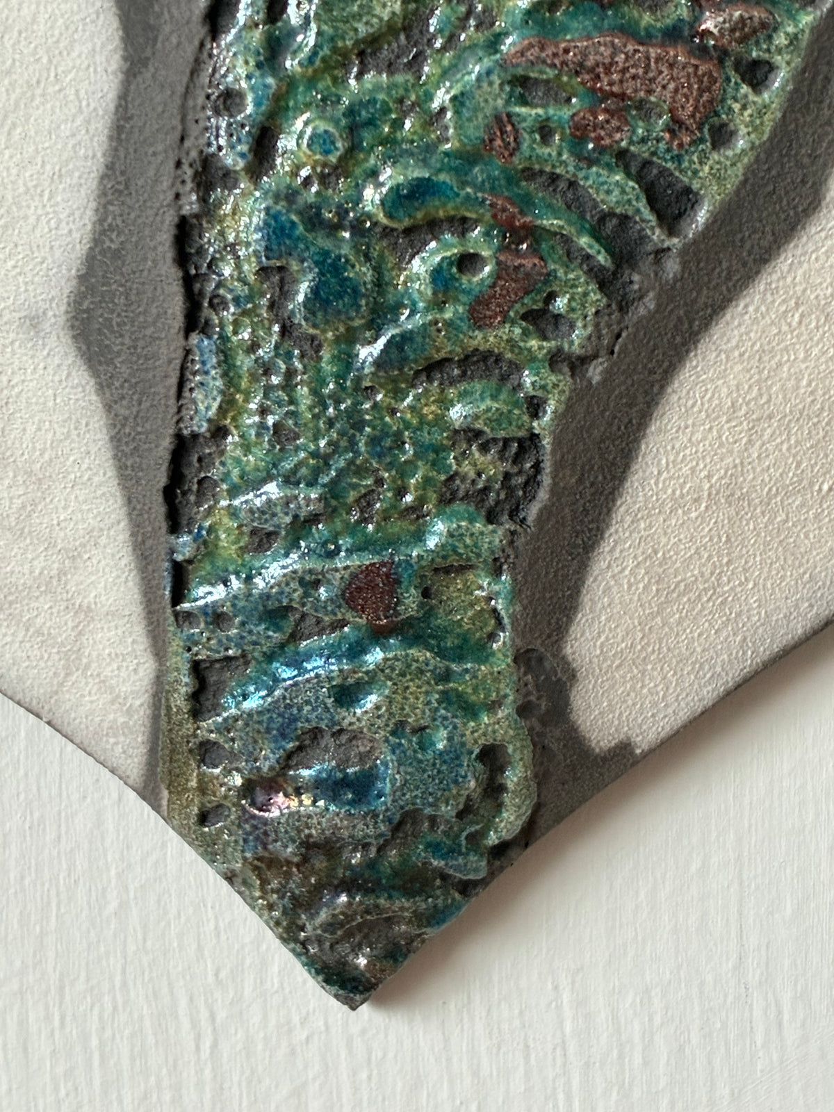 Raku fired wall heart.